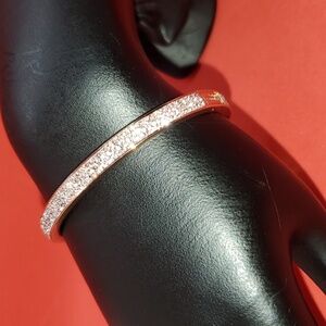 Pinkish Lavender Henri BENDEL Rose Gold Pave Swarovski Crystal Bracelet